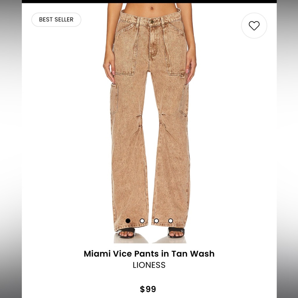 Miami vice pants in tan wash
